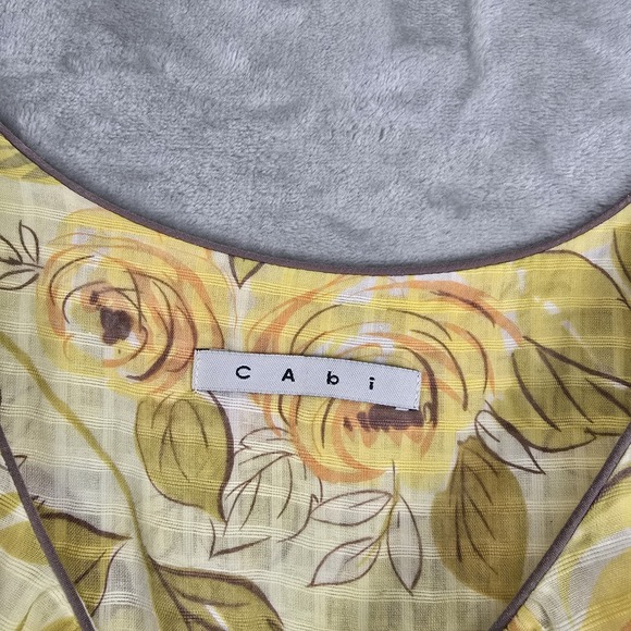 Cabi Y2K Milkmaid Floral Sundress 8 Yellow Brown Roses - Picture 7 of 9